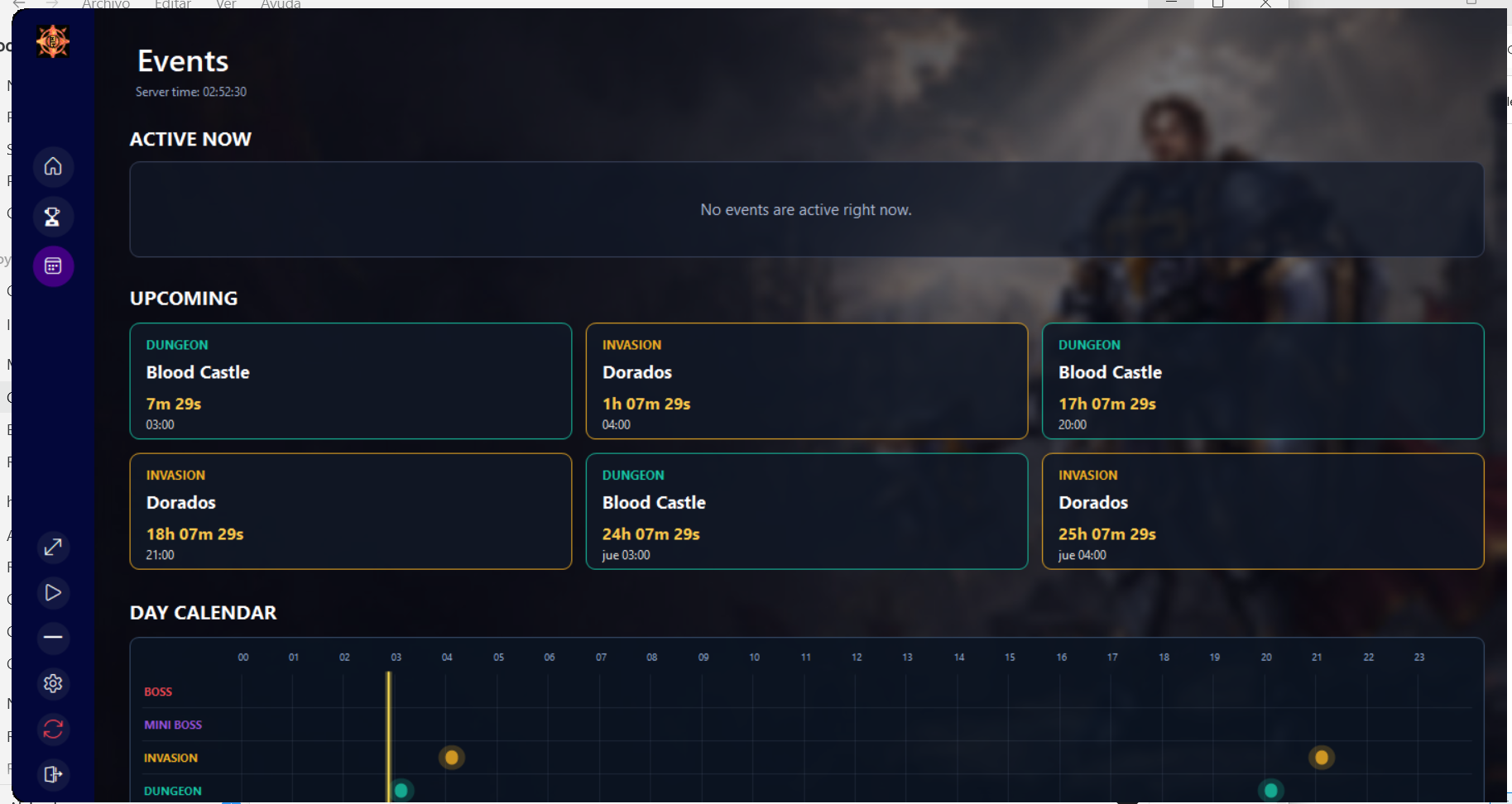 Calendario de eventos